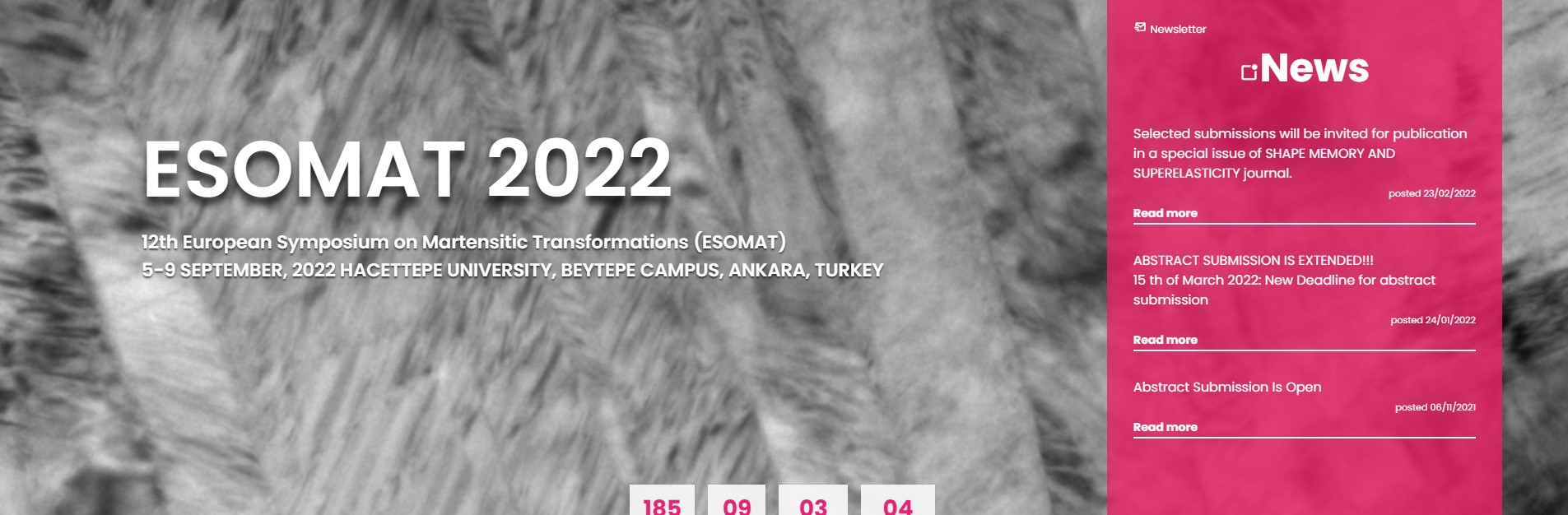 12. European Symposium on Martensitic Transformations ESOMAT 2022